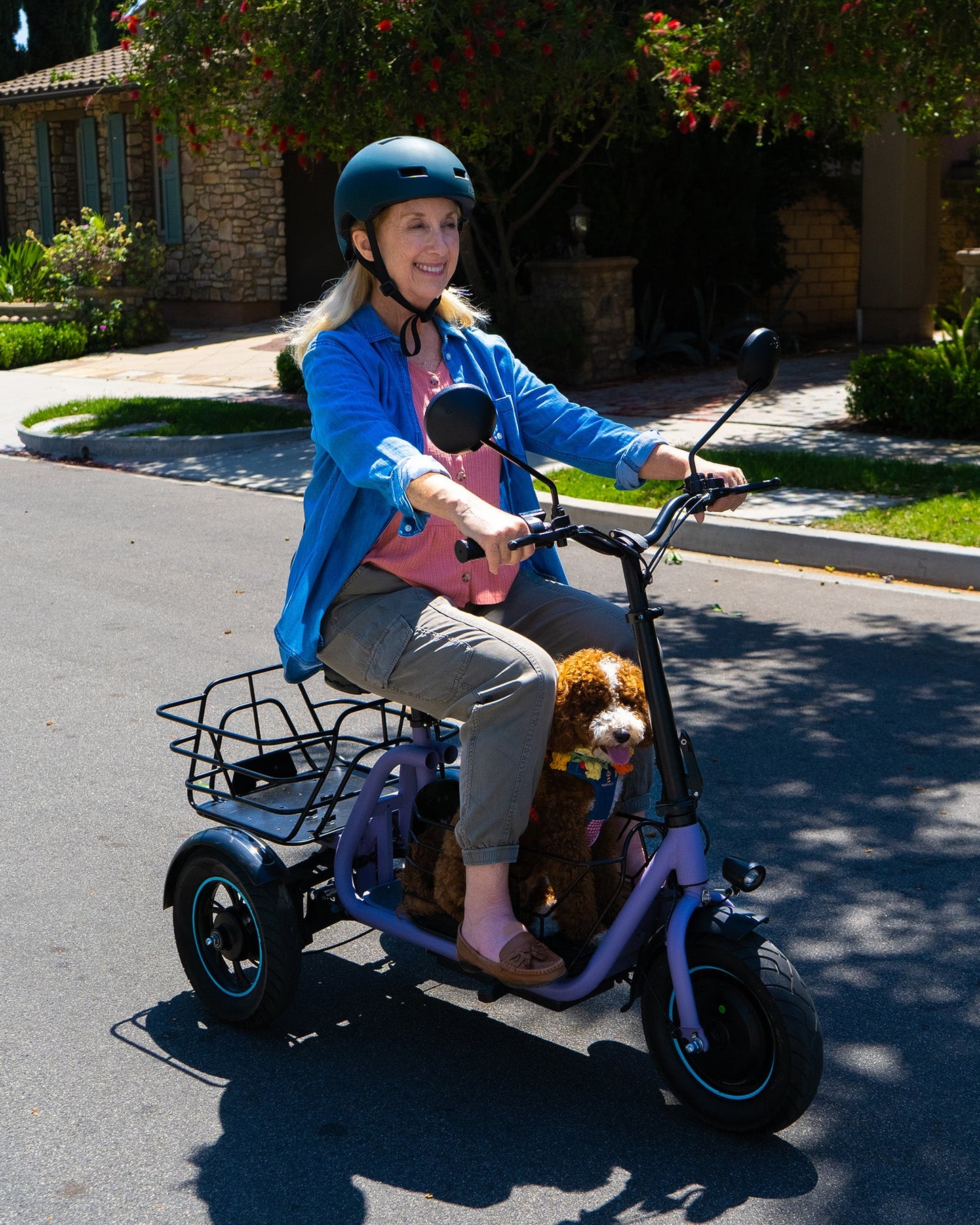 [Pre Order] Gyroor C5 Electric Trike with Removable Dual Baskets,1000W(Peak) & 30Miles