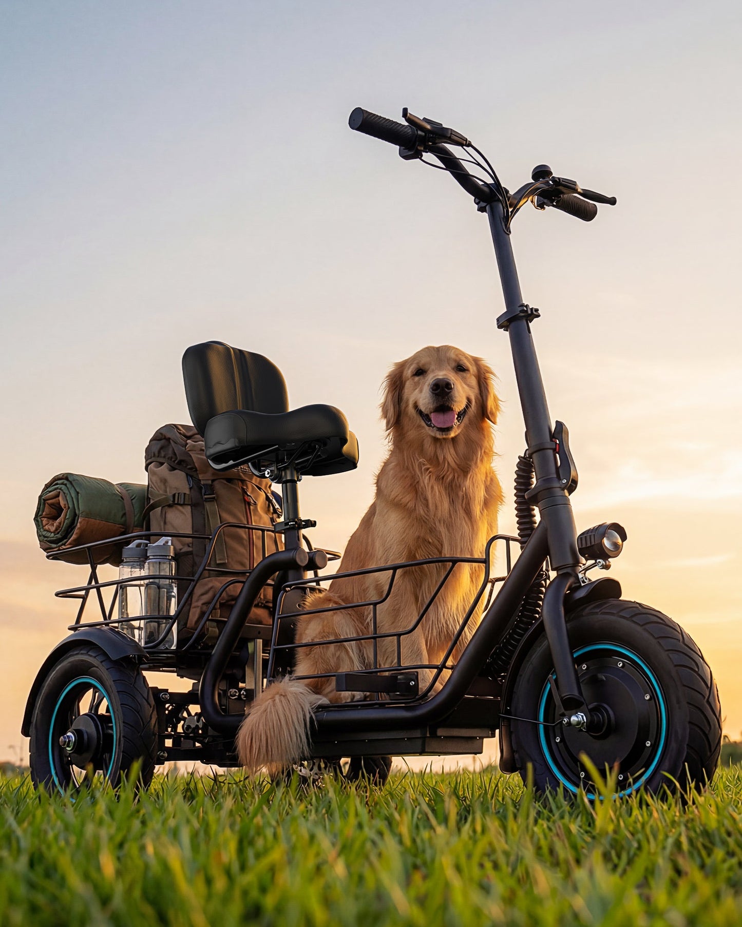 [Pre Order] Gyroor C5 Electric Trike with Removable Dual Baskets,1000W(Peak) & 30Miles