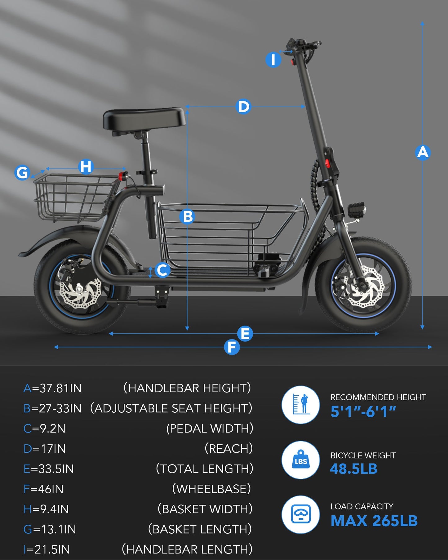 motor scooter with a seat