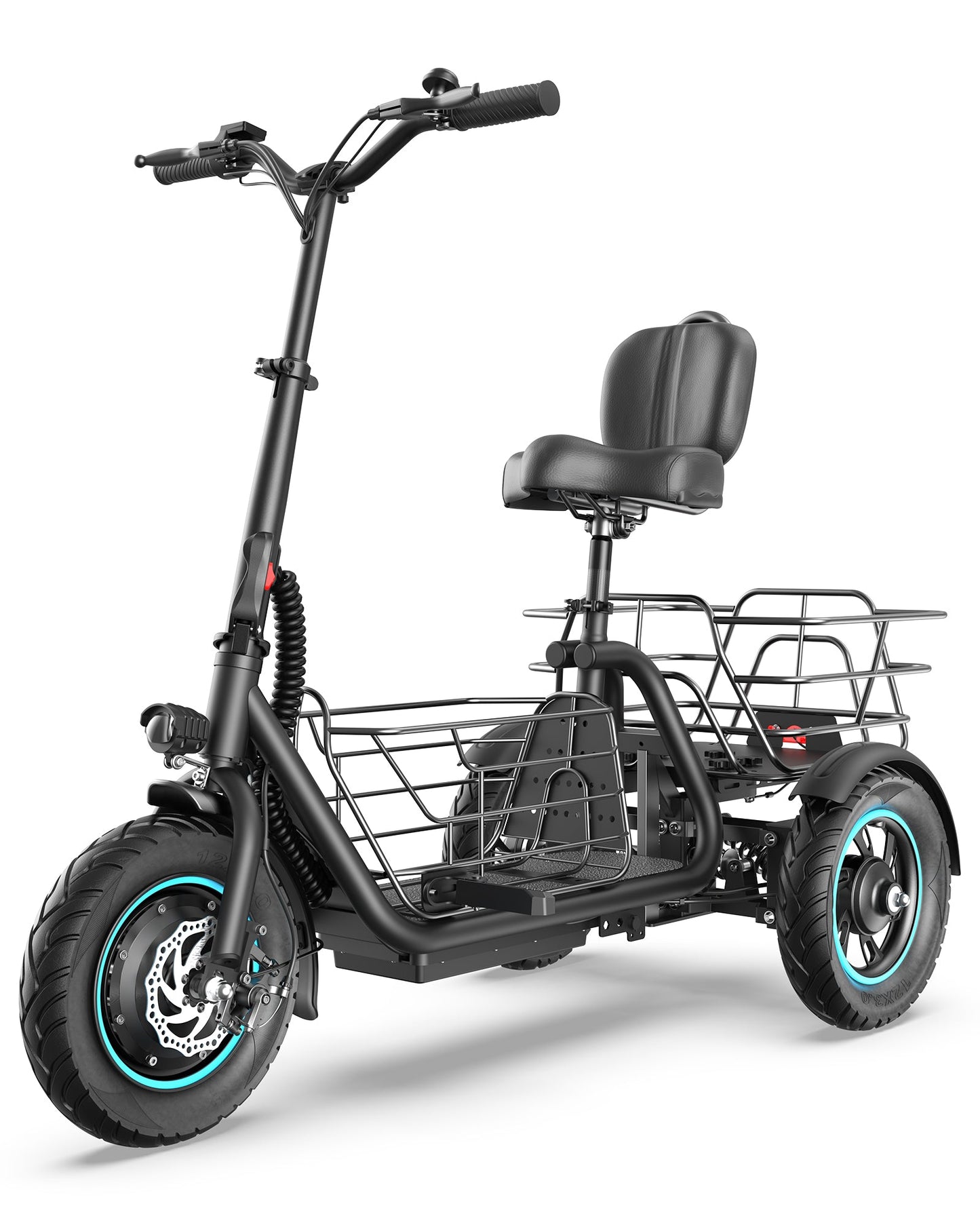 [Pre Order] Gyroor C5 Electric Trike with Removable Dual Baskets,1000W(Peak) & 30Miles