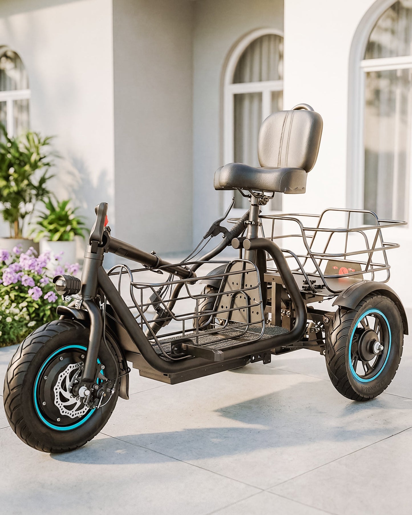 [Pre Order] Gyroor C5 Electric Trike with Removable Dual Baskets,1000W(Peak) & 30Miles